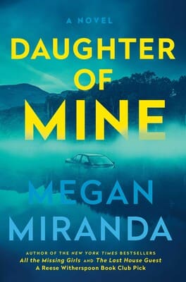 A blue cover of a foggy lake. The title and author's name come through in the fog in yellow and blue letters.